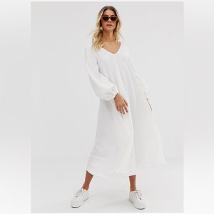 White prairie dress ASOS size 6